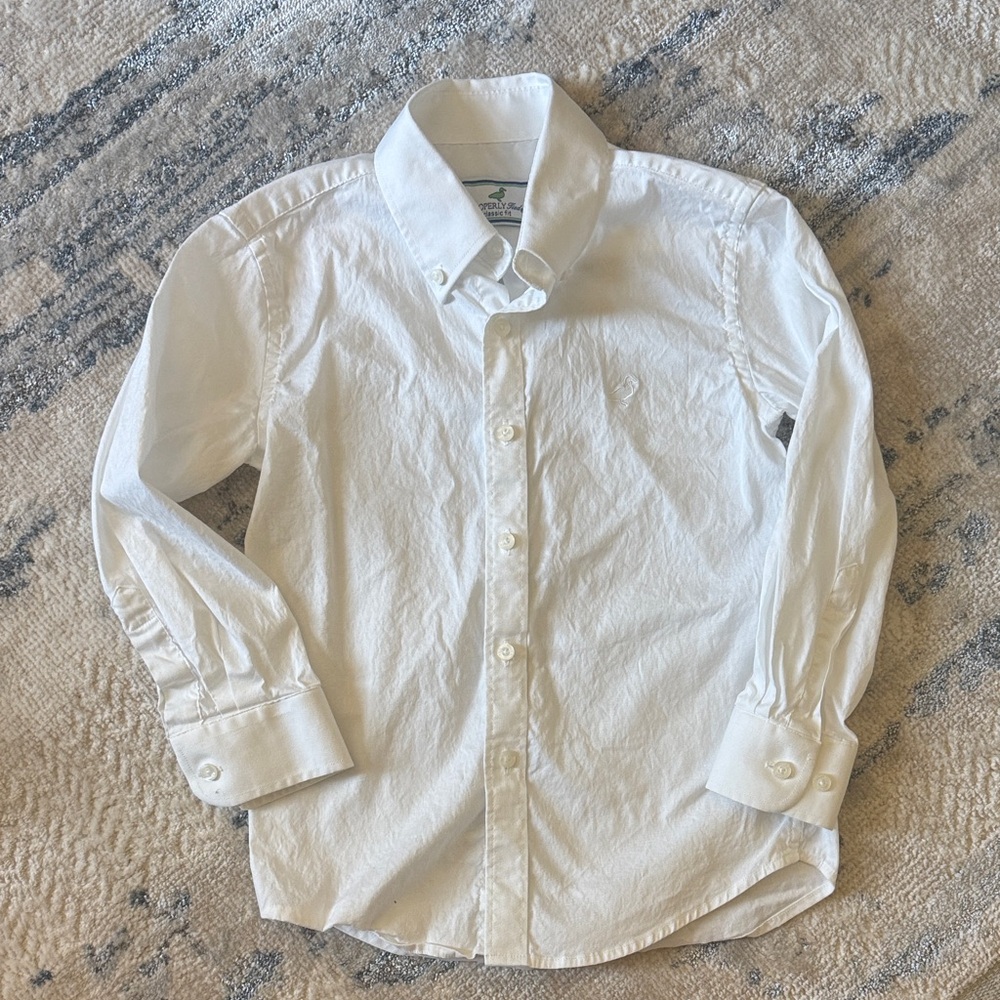 White Button Down Boys Shirt